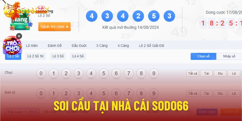 Soi cầu tại nhà cái sodo66